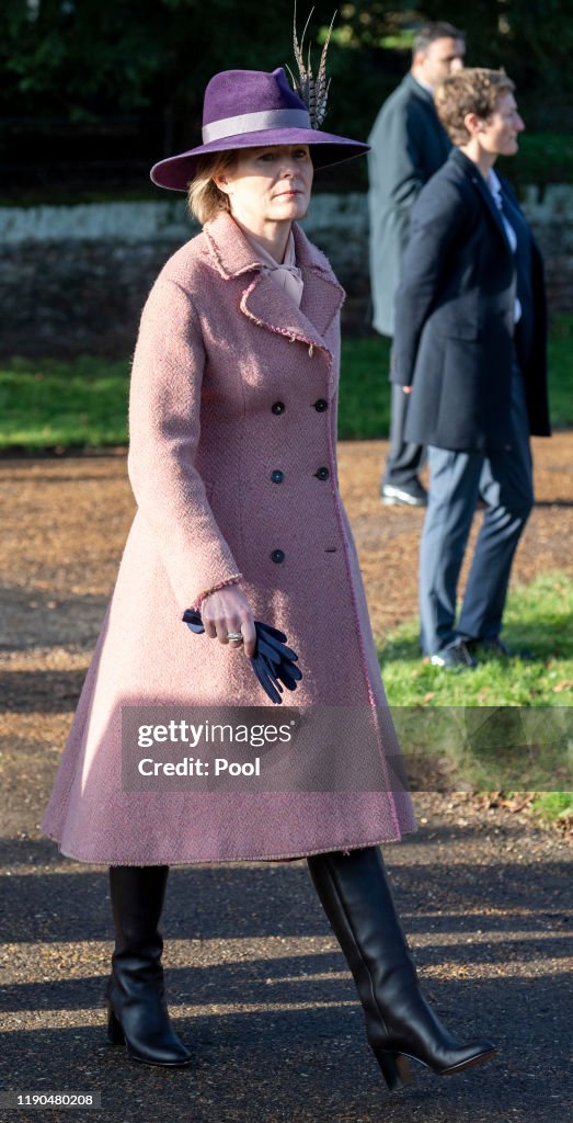 The Royal Family Attend Church On Christmas Day
