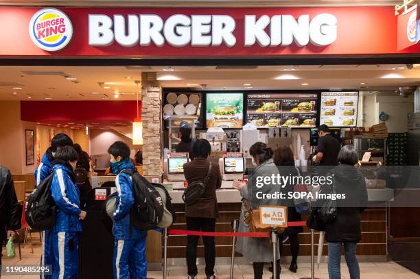 American fast-food hamburger Burger King restaurant chain is seen in Tokyo, Japan.