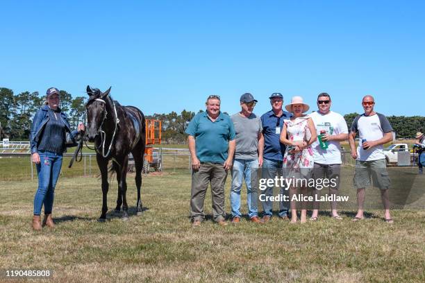 Connections of Pantera Nera after winning the Pat Hassett Memorial BM52 Handicap at Penshurst Racecourse on December 26, 2019 in Penshurst, Australia.