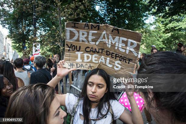 September 9: MANDATORY CREDIT Bill Tompkins/Getty Images DACA protest in Central Park on September 9, 2017 in New York City.