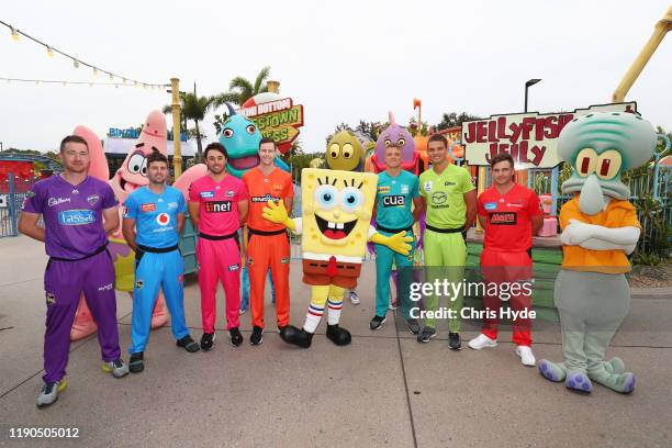 Jack Prestwidge of Brisbane Heat, Cameron Boyce of Melbourne Renegades, Chris Green of Sydney Thunder, Liam O'Connor of Adelaide Strikers, Tom Rogers...