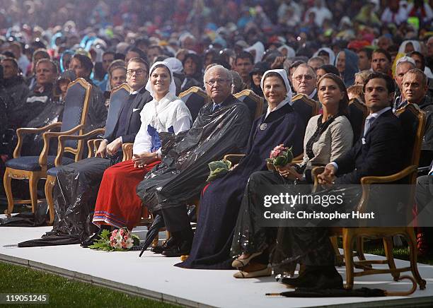 Duke of Vastergotland, Crown Princess Victoria of Sweden, King Carl XVI Gustaf of Sweden, Queen Silvia of Sweden, Princess Madeleine from Sweden,...