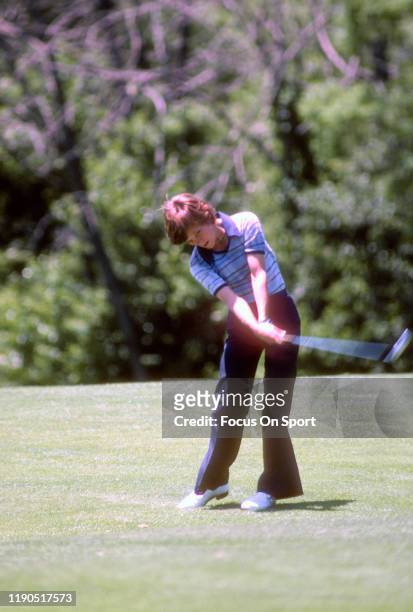 Women's golfer Jo Ann Washam in action during tournament play circa 1977. Washam was on the LPGA Tour from 1973-89.
