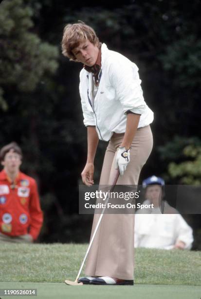 Women's golfer Jo Ann Washam looks on during tournament play circa 1977. Washam was on the LPGA Tour from 1973-89.