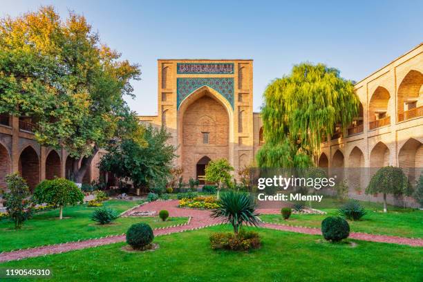 kukeldash madrasa tashkent uzbekistan - madressa stock pictures, royalty-free photos & images