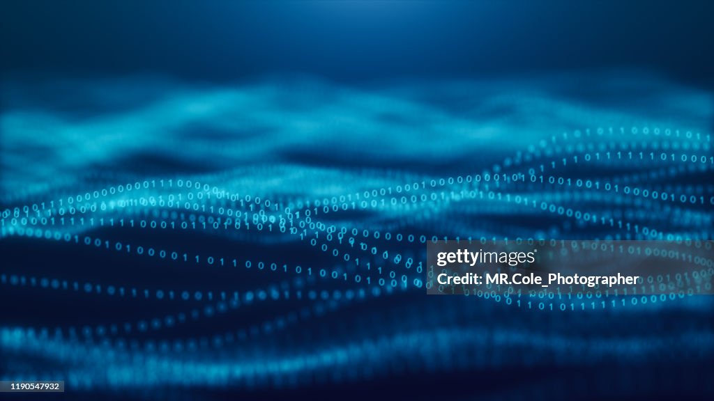 3d Illustration Rendering Of Binary Code Pattern Abstract ...