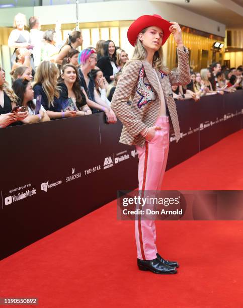 Christian Wilkins arrives for the 33rd Annual ARIA Awards 2019 at The Star on November 27, 2019 in Sydney, Australia.