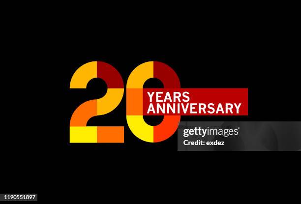 20 year anniversary - 20 year anniversary stock illustrations