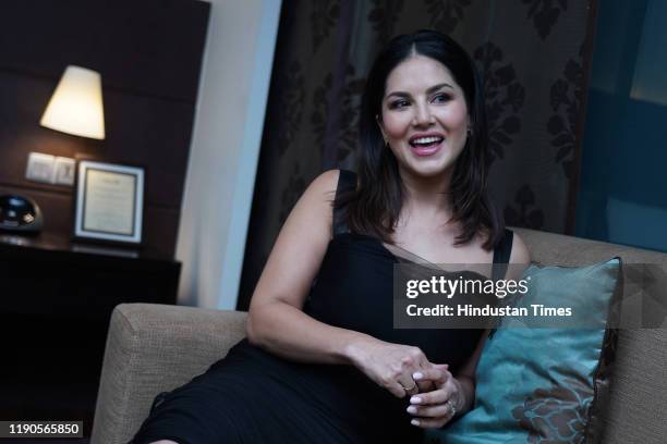 Indian actress Sunny Leone during an exclusive interview with Hindustan Times, on December 18, 2019 in New Delhi, India.