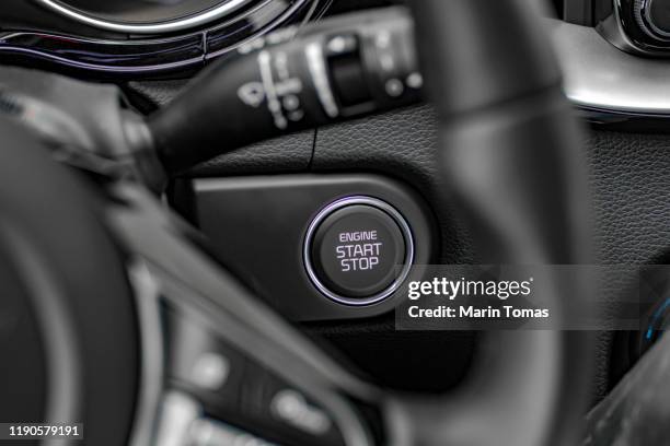 engine start/stop switch - start or stop button stock pictures, royalty-free photos & images