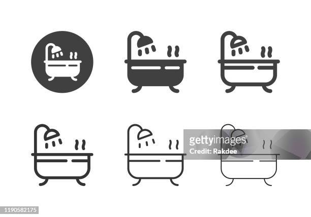 bathtub icons - multi series - earring icon stock illustrations