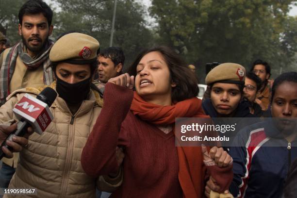 Students protesting against the kilings of innocents in Uttar Pradesh after the protest against Citizenship Amendment Act 2019 were detained at Uttar...