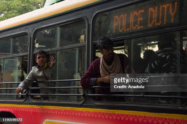 Students protesting against the kilings of innocents in Uttar Pradesh after the protest against Citizenship Amendment Act 2019 were detained at Uttar...