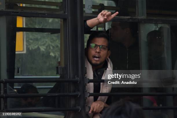 Students protesting against the kilings of innocents in Uttar Pradesh after the protest against Citizenship Amendment Act 2019 were detained at Uttar...