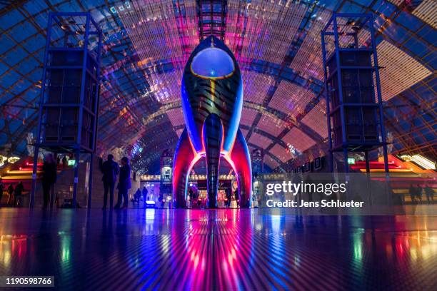 Participants attend the first day of the 36C3 Chaos Communication Congress on December 27, 2019 in Leipzig, Germany. The four-day event under the...