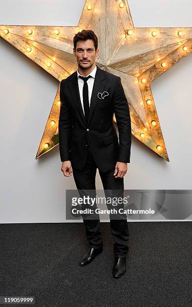David Gandy attends a party for Dolce And Gabbana hosted by Net-a-Porter at Westfield on July 14, 2011 in London, England.