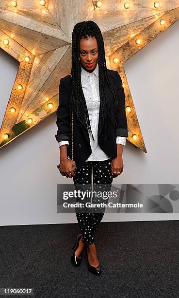 Solange Knowles attends a party for Dolce And Gabbana hosted by Net-a-Porter at Westfield on July 14, 2011 in London, England.