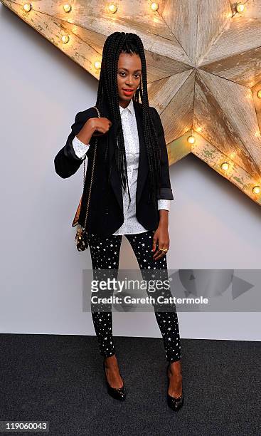 Solange Knowles attends a party for Dolce And Gabbana hosted by Net-a-Porter at Westfield on July 14, 2011 in London, England.