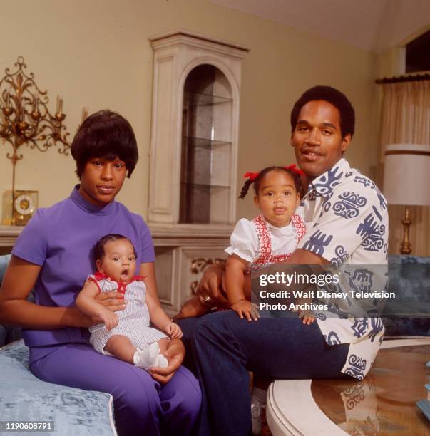 Marguerite Simpson, OJ Simpson, Jason Simpson, Arnelle Simpson at home.