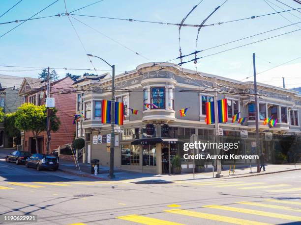 gay district of castro in san francisco - castro district stock pictures, royalty-free photos & images