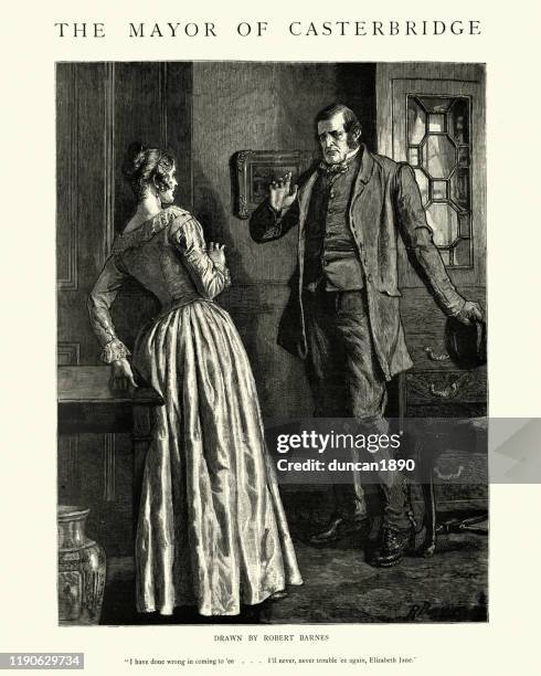 mayor of casterbridge, thomas hardy, i have done wrong - mayor stock illustrations