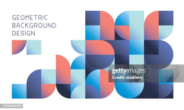 geometric abstract background - semi circle pattern vector stock illustrations