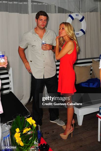 Jay Cutler and Kristin Cavallari attend Official Kick Off Party Presented By SKYY Vodka during Merecedes-Benz Fashion Week Swim 2012 at Raleigh Hotel...