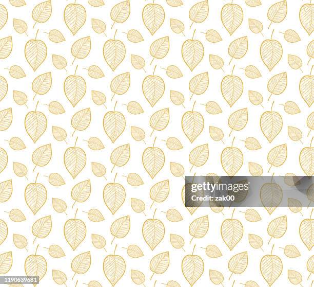 nahtloser blatthintergrund - foliate pattern stock-grafiken, -clipart, -cartoons und -symbole