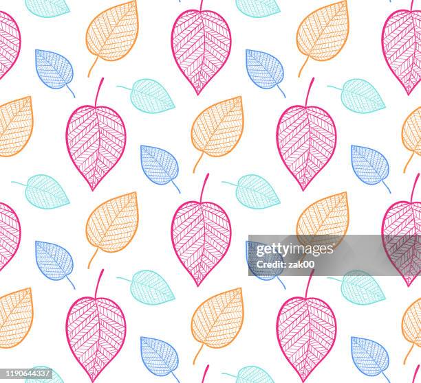 seamless leaf background - tropical leaf pattern stock illustrations