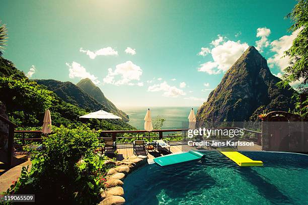 st. lucia paradise view - saint lucia stockfoto's en -beelden