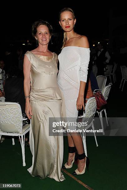 Melissa Leo and Karolina Kurkova attend Day 5 of the Ischia Global Fest 2011 on July 14, 2011 in Ischia, Italy.