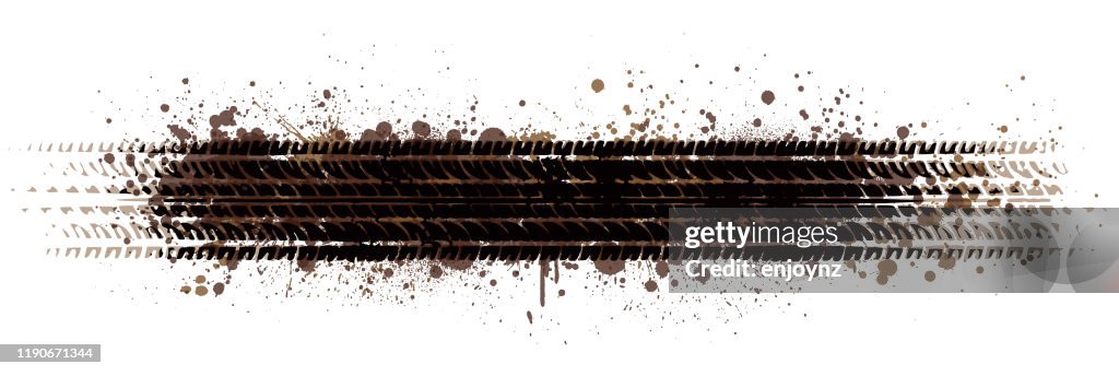 Vuile banden tracks voorraad illustratie