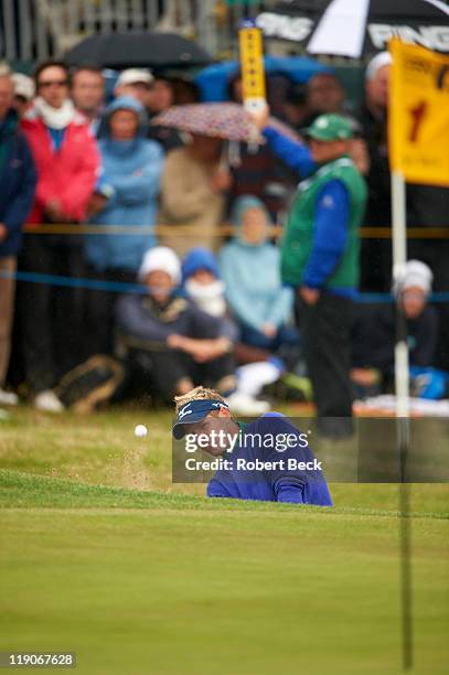 Luke Donald in action, chip during Thursday play at Royal St. George's GC. Sandwich, England 7/14/2011 CREDIT: Robert Beck