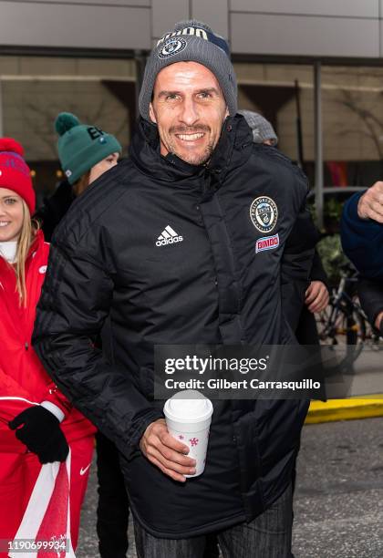 Professional Soccer player Sebastien Le Toux attends the 100th 6abc Dunkin' Donuts Thanksgiving Day Parade on November 28, 2019 in Philadelphia,...