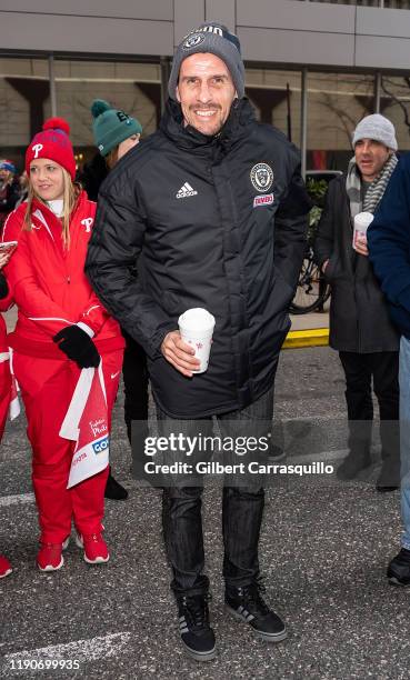 Professional Soccer player Sebastien Le Toux attends the 100th 6abc Dunkin' Donuts Thanksgiving Day Parade on November 28, 2019 in Philadelphia,...