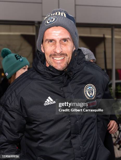 Professional Soccer player Sebastien Le Toux attends the 100th 6abc Dunkin' Donuts Thanksgiving Day Parade on November 28, 2019 in Philadelphia,...