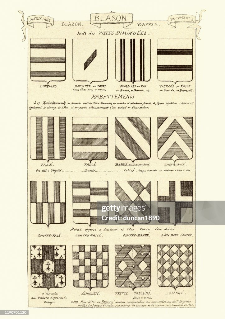 Heraldic Patterns Heraldry Examples Of Coat Of Arms Shield Patterns High-Res Vector ...