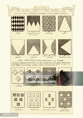 Heraldic Patterns Heraldry Examples Of Coat Of Arms Shield Patterns High-Res Vector ...