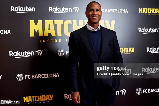 Ex former FC Barcelona player Patrick Kluivert attending to the premiere of Matchday - Inside FC Barcelona at Teatre del Liceu on November 28, 2019...