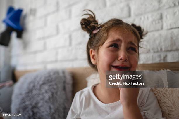 sweet little girl crying - tantrum stock pictures, royalty-free photos & images