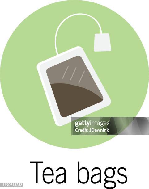 teabags compostable product icon - compost tea stock illustrations