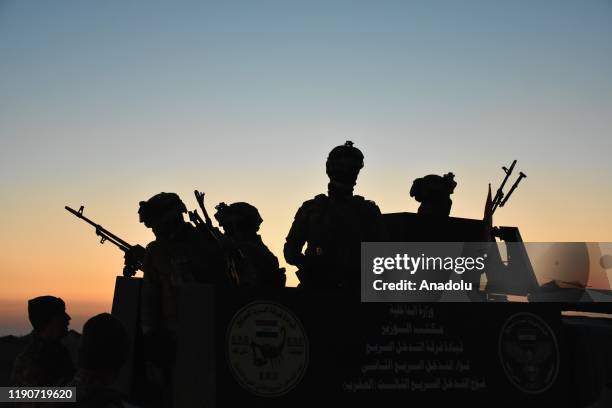 Iraqi soldiers conduct a military operation against Daesh at the rural areas of Saladdin and Kirkuk, Iraq on December 29, 2019.