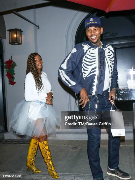 Keonna Green and Nick Young are seen on December 28, 2019 in Los Angeles, California.