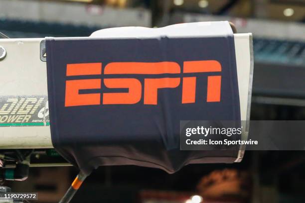 The ESPN logo on a camera before the Cheez-It Bowl college football game between the Air Force Falcons and the Washington State Cougars on December...