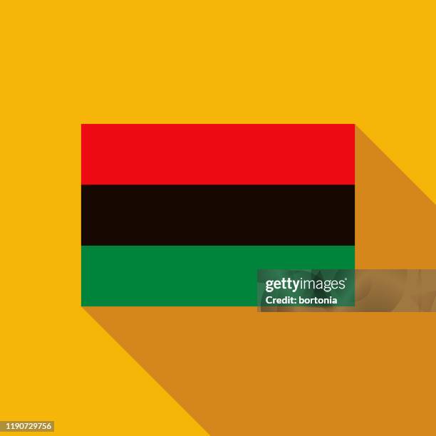 panafrikanische flagge kwanzaa icon - kwanzaa stock-grafiken, -clipart, -cartoons und -symbole