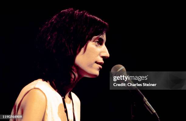 Patti Smith performs at her event "Rock 'n Rimbaud IV", at a dance studio at 242 E. 14 St. She sang with her band The Patti Smith Group and recited...