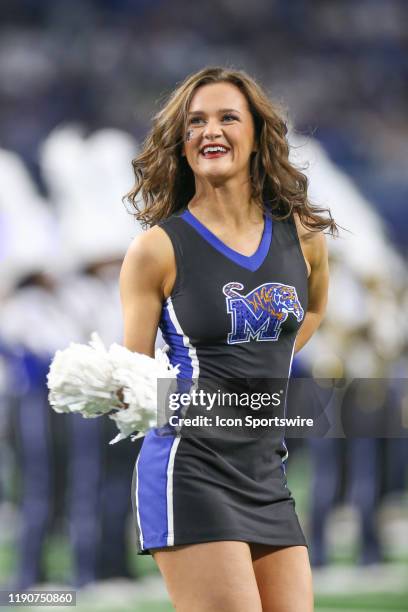 Memphis Tigers cheerleader performs during the Cotton Bowl Classic between Memphis and Penn State on December 28, 2019 at AT&T Stadium in Arlington,...