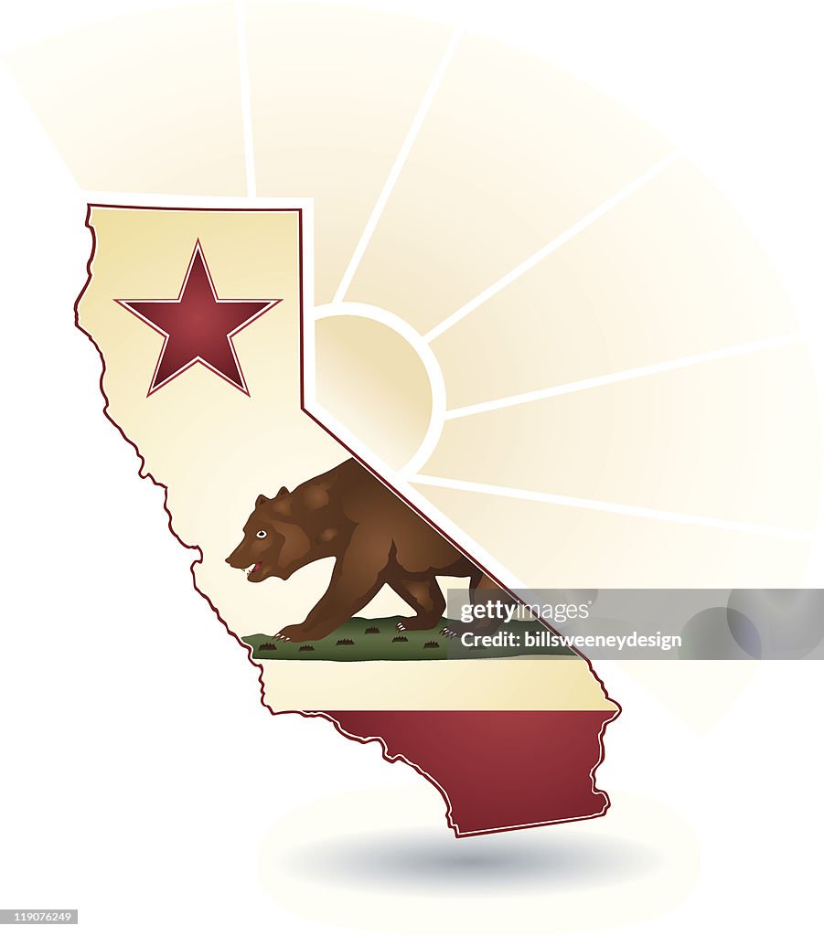 California State with Sun Beams and Shadow