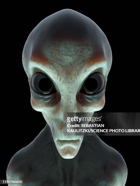 ilustraciones, imágenes clip art, dibujos animados e iconos de stock de alien, illustration - personaje 3d