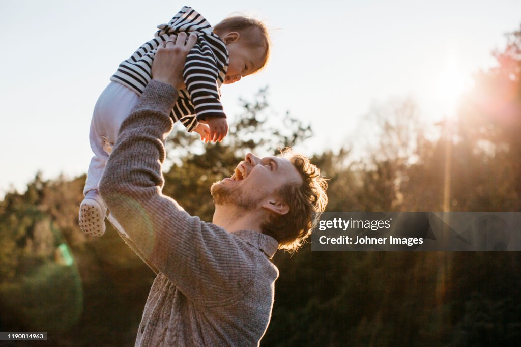 Father with baby